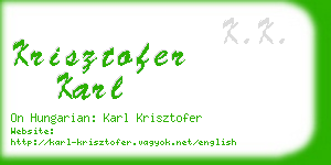 krisztofer karl business card